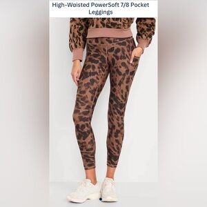 Old Navy High Waisted Powersoft 7/8 Pocket Legging